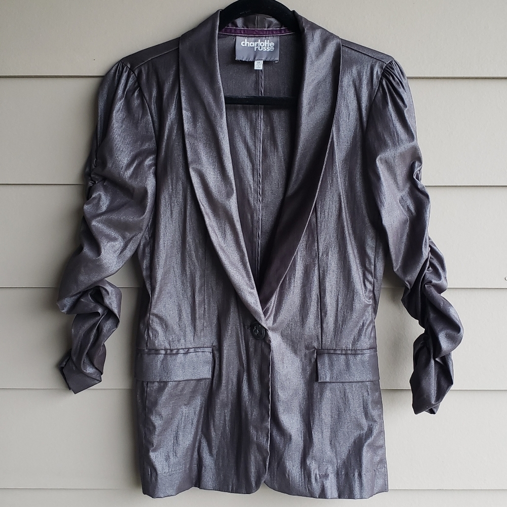 Scrunched Sleeves Blazer